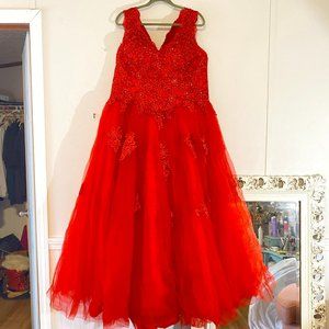 Red Ballgown Quinceanera, Sweet 16, Prom